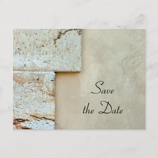 Cornerstones Wedding Save the Date Announcement Postcard (Front)