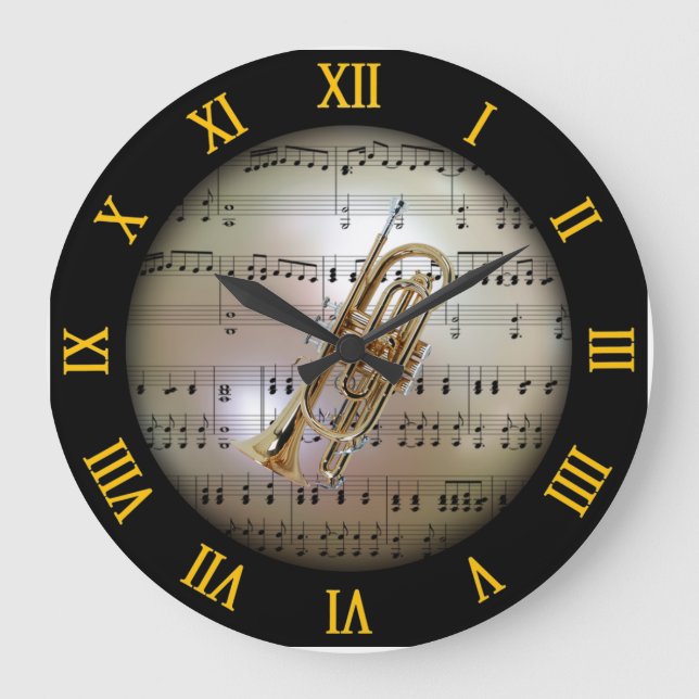 Cornet ~ Background “The Musical Planet” * ~ Large Clock (Front)