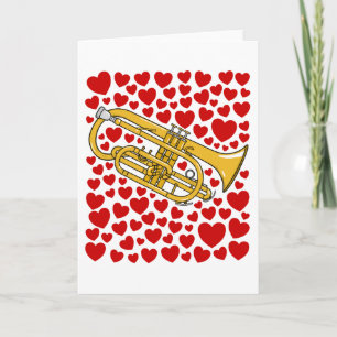 Cornet With Hearts Valentines Anniversary Card