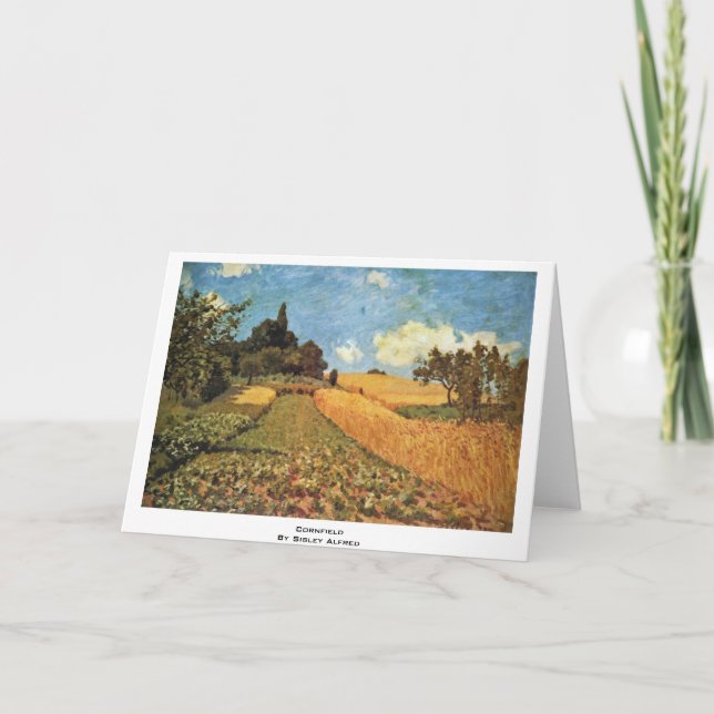 Cornfield By Sisley Alfred Card (Front)