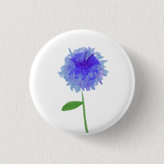 Cornflower 3 Cm Round Badge (Front)