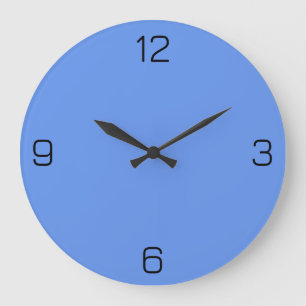 Cornflower Blue 6495ED Colour - Option to Add Name Large Clock