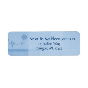 Cornflower blue address labels