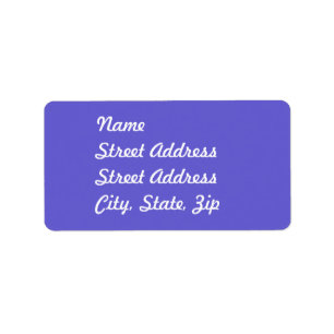 Cornflower Blue Address Sticker