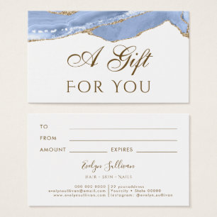 Cornflower Blue Agate Gift Card