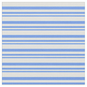 Cornflower Blue and Light Cyan Coloured Pattern Fabric