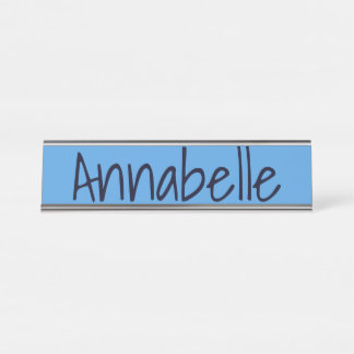 Cornflower Blue Desk Name Plate