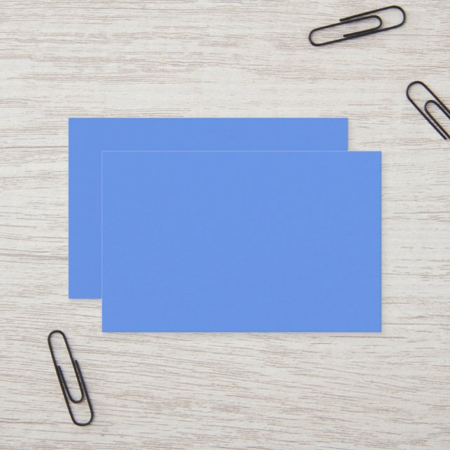 Cornflower Blue European Business Card (Front/Back In Situ)