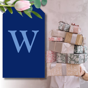 Cornflower Blue Initial Letter   Sapphire Blue Gift Tags