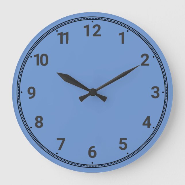 Cornflower blue large clock (Front)
