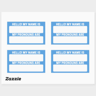 Cornflower Blue Name & Pronoun Labels
