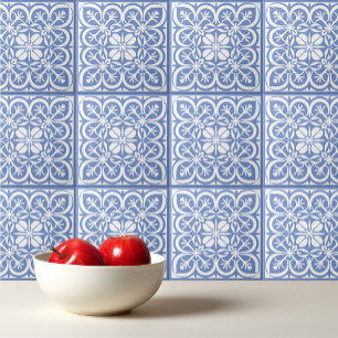 Cornflower Blue pattern Portuguese Mediterranean Ceramic Tile