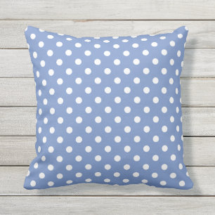 Cornflower Blue Polka Dot Cushion