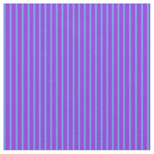 Cornflower Blue & Purple Lines/Stripes Pattern Fabric