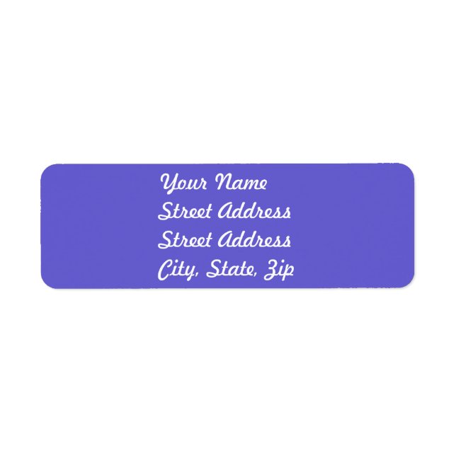 Cornflower Blue Return Address Sticker (Front)
