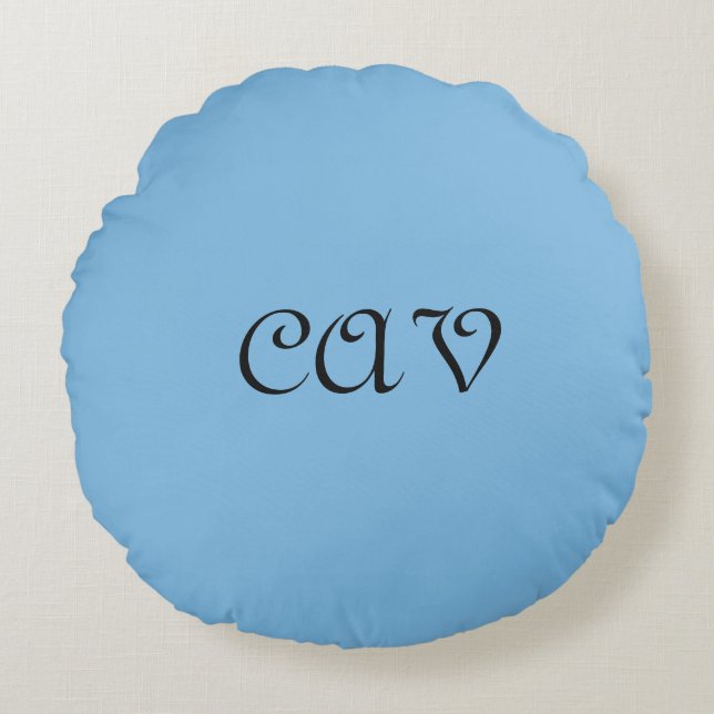 Cornflower Blue  Round Cushion (Front)