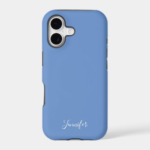 Cornflower Blue Solid Colour Custom Monogram