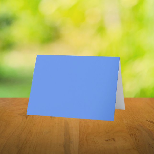 Cornflower Blue Solid Colour Thank You Card (Creator Uploaded)