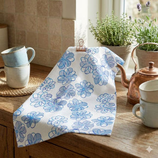 Cornflower Blue Tea Towel