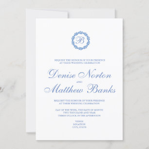 Cornflower Blue Wedding Invitation