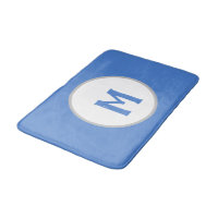Cornflower Blue White Silver Monogram
