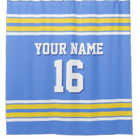 Cornflower Blue Yellow White Stripes Sports Jersey