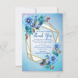 Cornflower Blues in Watercolor Thank You Card