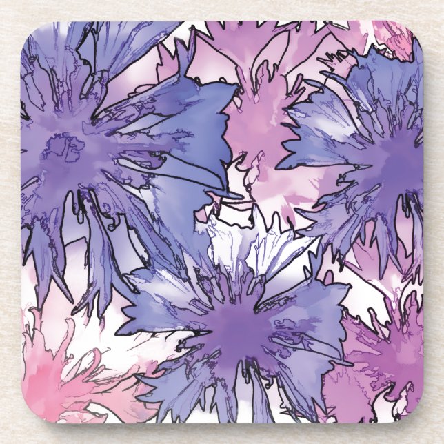 Cornflower Collage Coaster (Front)