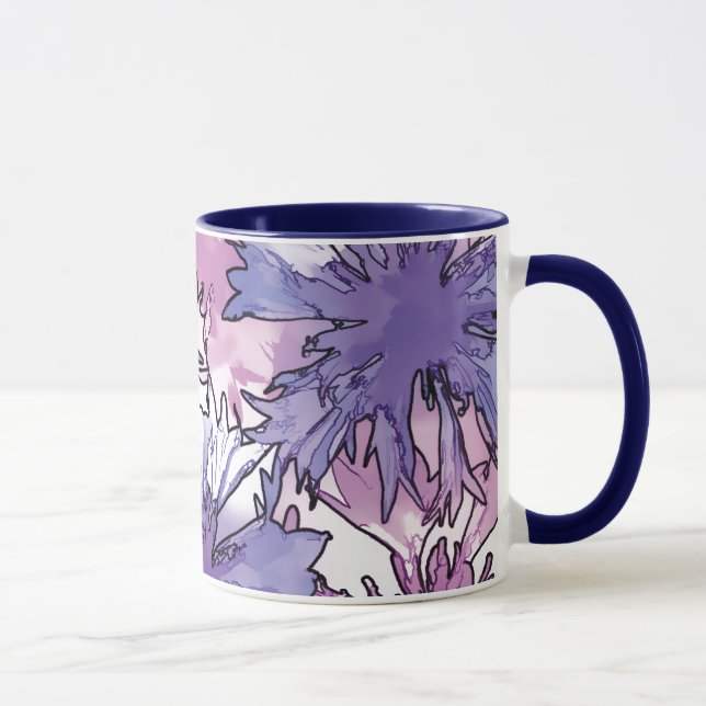 Cornflower Collage Mug (Right)