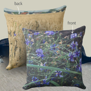 Cornflower field cushion