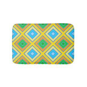 Cornflower Harmonious Colours Angled Line Art Bath Mat