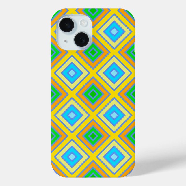 Cornflower Harmonious Colours Angled Line Art Case-Mate iPhone Case (Back)