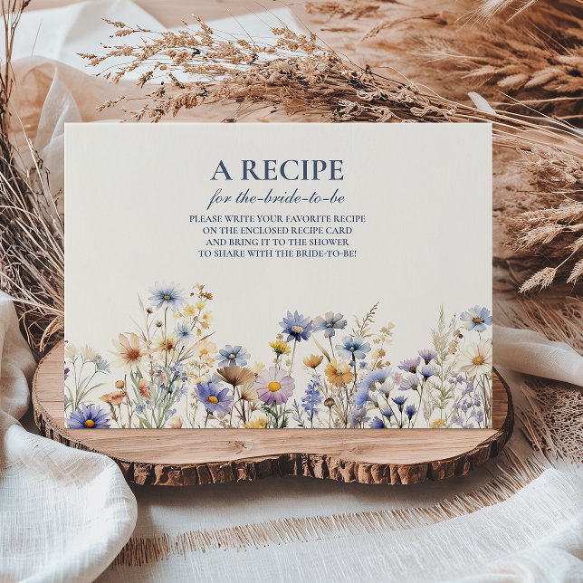 Cornflower Meadow Bridal Shower Enclosure Card (Creator Uploaded)
