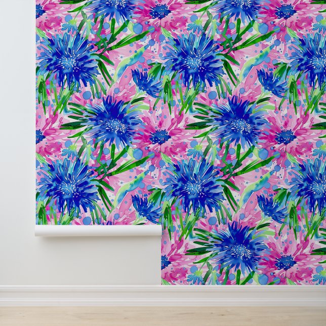 Cornflower Meadow Wallpaper (Application)