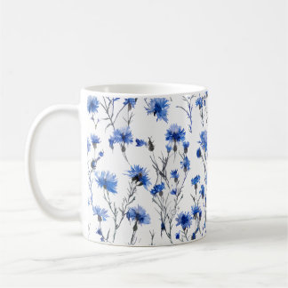 Cornflower Mug White Blue
