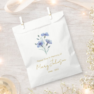 Cornflower   Simple Seed packet Funeral  Favour Bag