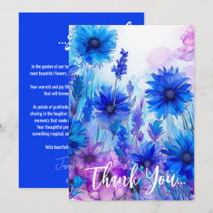 💍 Cornflowers and Lavender Bliss  Thank You Card