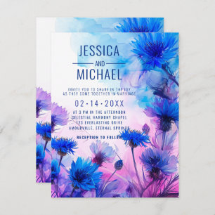 💍 Cornflowers and Lavender Elegance Invitation