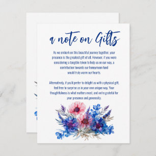 Cornflowers and Lavender note on Gifts Enclosure