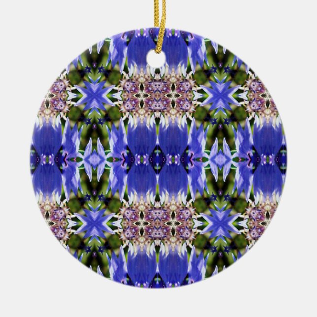 CORNFLOWERS CERAMIC ORNAMENT (Front)
