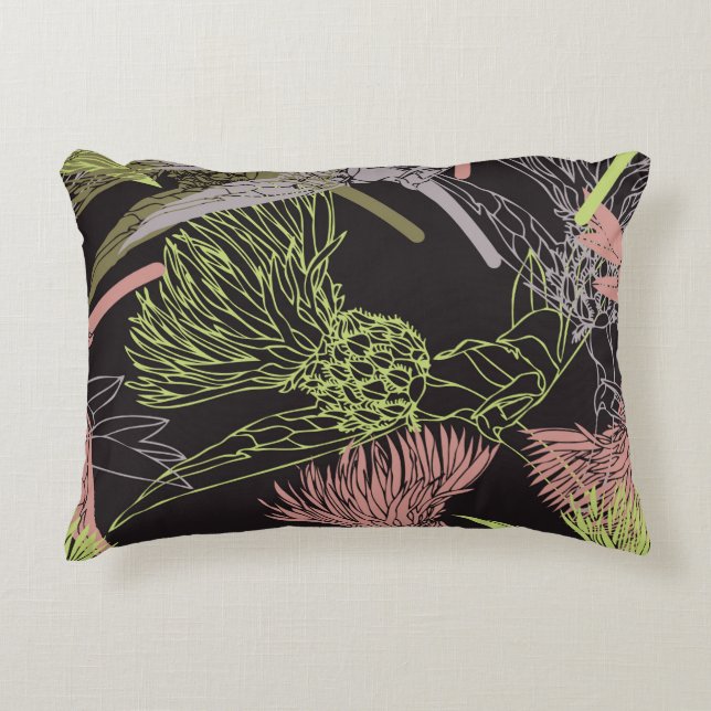 Cornflowers colourful patternpattern,flower,green, decorative cushion (Front)