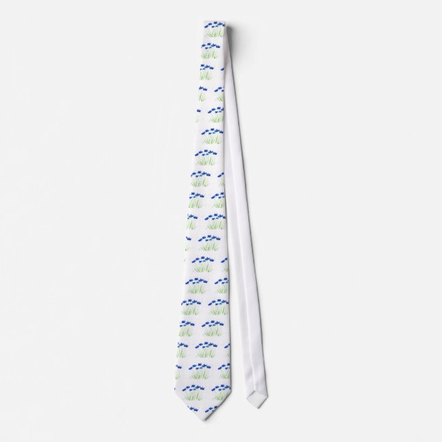 Cornflowers flowers tie (Front)