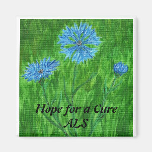Cornflowers ~ Hope for a Cure - ALS Magnet
