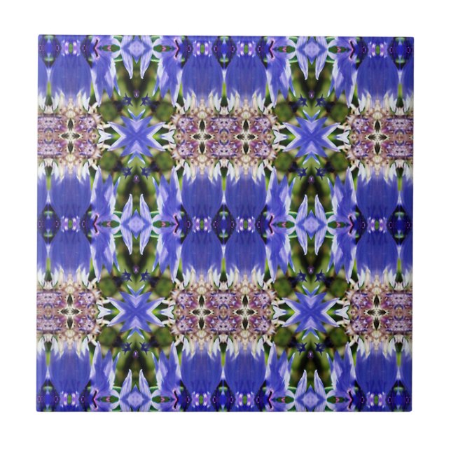 CORNFLOWERS PATTERN CERAMIC TILE (Front)