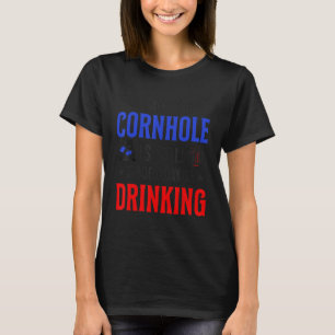 Cornhole 4th of July Beer Day Drinking Game Men an T-Shirt
