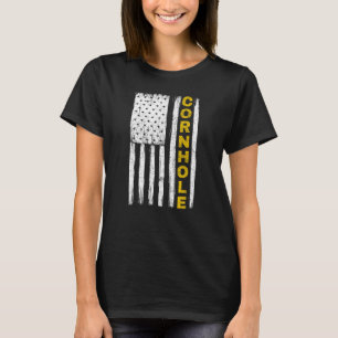 Cornhole 4th of July Patriotic Flag T-Shirt