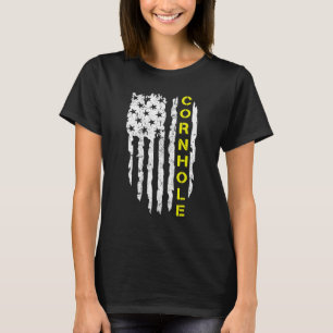 Cornhole American Flag Bean Bag Corn Hole Men Wome T-Shirt