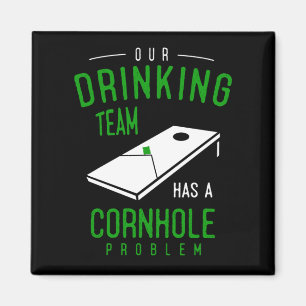 Cornhole and Beer Drinking Jokes Magnet