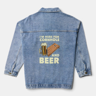Cornhole And Beer Lawn Game  Bean Bags Sack Toss C Denim Jacket