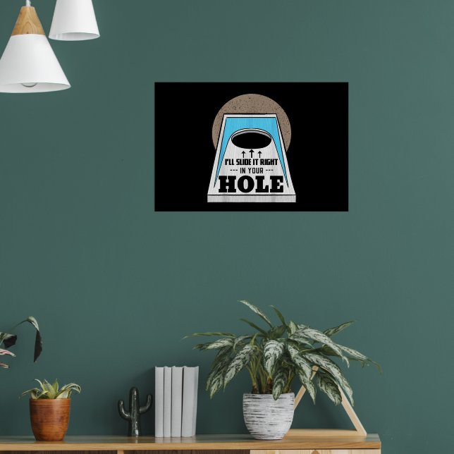 Cornhole Bean Bag Toss Game Play Backyard Hole Poster (Living Room 1)